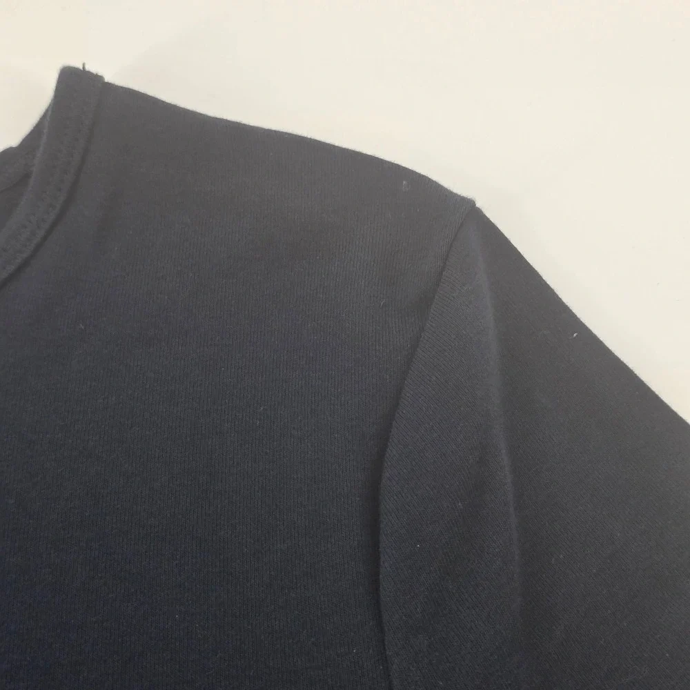 Lauren Ralph Lauren T-Shirt Womens Medium Navy Blue Short Sleeve Crew Neck LRL